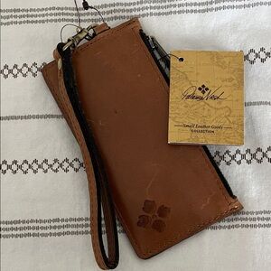 Patricia Nash Tan Leather Wristlet
